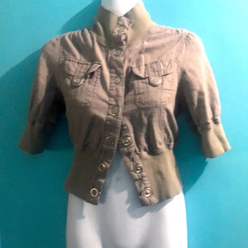 Cropped linen jacket